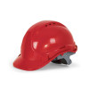 Push Lock Safety Hard Hats Red